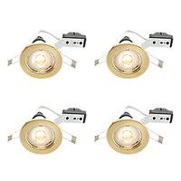Wickes LED Downlights Brass 4 Pack