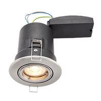 Wickes LED Premium Fire Rated Tilt Downlight Brushed Chrome Finish