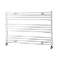 Wickes Liquid Round Horizontal Designer Towel Radiator - White 1000 x 600 mm