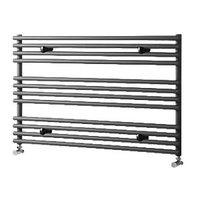 wickes liquid round horizontal designer towel radiator anthracite 1000 ...