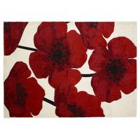 wilko evelyn floral rug red 120 x 170cm