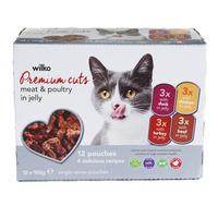 Wilko Favourites Cat Food Meat & Poultry Selection12 x 100g