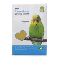 Wilko Caged Bird Sand Sheets 5pk 28 x 43cm