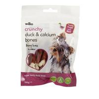 wilko dog treats duck and calcium bones 100g