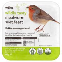 Wilko Wild Bird Suet with Mealworm 300g
