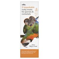 Wilko Parrots and Cockatiels Nut Treats 2pk