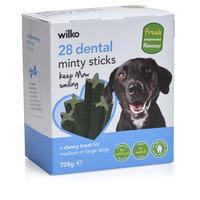 Wilko Dog Treats Dental Minty Sticks Medium/Large 28pk