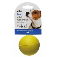 Wilko Train Solid Rubber Ball Assorted 6.5cm approx