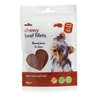 Wilko Dog Treats Beef Fillets 90g