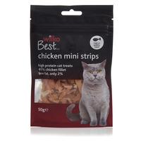 Wilko Best Cat Treats Mini Strips Chicken 50g