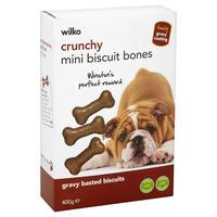wilko dog treats biscuit gravy bones 400g