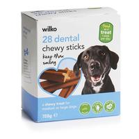 Wilko Dog Treats Chewy Dental Stick 28pk