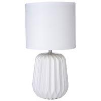 Winola Table Lamp White Ceramic White Fabric Shade