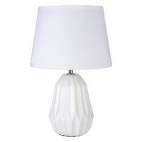 Winslet Table Lamp White Ceramic White Fabric Shade