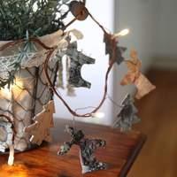 With wooden trees - LED string lights Nature Tree