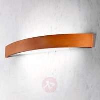 Wide CURVE wall light in cherry, 70 cm