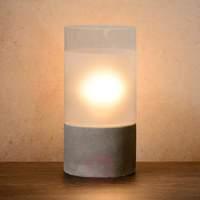 with concrete base kenn table lamp