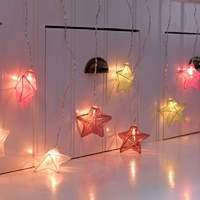 With colourful stars - LED curtain light Isabella
