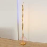 With touch dimmer - LED floor lamp silk gold leaf