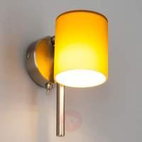 william g9 led wall light made of glass amber