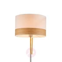 With pull switch - floor lamp Libba, cream & wood