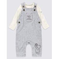 winnie the pooh 2 piece dungarees bodysuit outfit