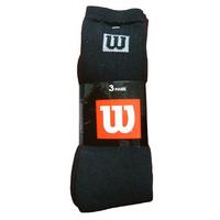 Wilson 3 Pack Crew Socks - Box Logo - M