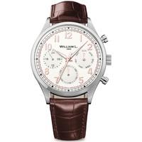 william l 1985 mens small chronograph silver mesh watch