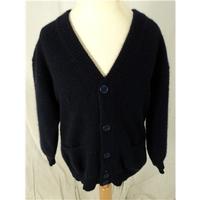 willy miani size 30 chest navy blue woollen cardigan