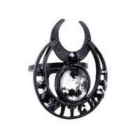 Witch Moon Gothic Ring - Size: Ring Size Q