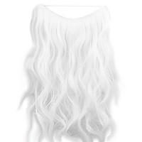 Wig White 45CM Synthetic High Temperature Wire Curly Hair Piece Color 1001