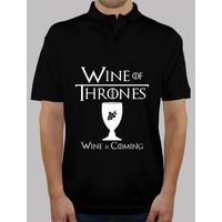 wine of thrones - black polo