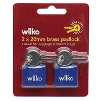 Wilko Brass Padlocks 20mm Assorted Colours