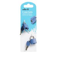 Wilko Padlocks Blue Assorted 2pk