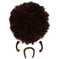 widmann 01841 pulp afro wig brown