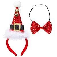 widmann 04158mini santa hat with bells and bow tie accessory fancy dre ...