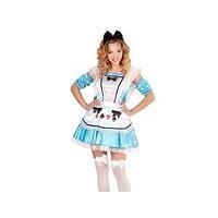 Widmann 73432 - adult Alice Costume Dress Skirt, Sleeves And Clip Hair Band