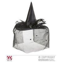 Witch S With Tulle, Flower & Feathers Halloween Witch Hats Caps & Headwear For