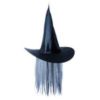 Witch Satin With Hair Halloween Witch Hats Caps & Headwear For Fancy Dress