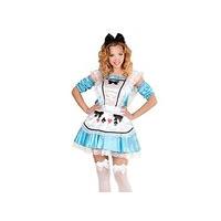 Widmann 73434 - adult Alice Costume Dress Skirt, Sleeves And Clip Hair Band