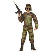 Widmann 00516 soldier Children\'s Costume Muscular Muscle Shirt, Trousers And
