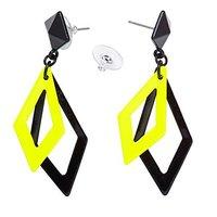 Widmann 03542 - rhombus Earrings - one Size - neonfarbe