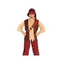 widmann 00195 pirate costume top waistcoat belt pants and headband bro ...