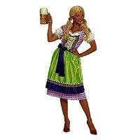 Widmann 00111 - adult Dirndl Costume Dress With Apron (purple)