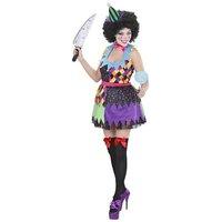 widmann adult 02321horror clown costume dress with bow tie and mini ha ...