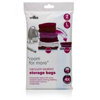 Wilko Vacuum Sealed Storage Bags Large 2pk