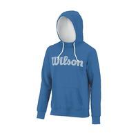 wilson script cotton po mens hoodie bluewhite l