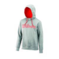 wilson script cotton po mens hoodie greyred xxl