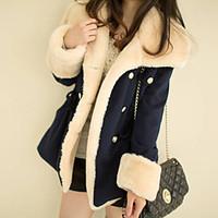 Winter Women\'s Solid Color Multi-color Coats Jackets , Sexy / Casual / Work Tailored Collar Long Sleeve