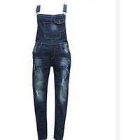 wish AliExpress ebay Amazon new European and American female hole denim overalls